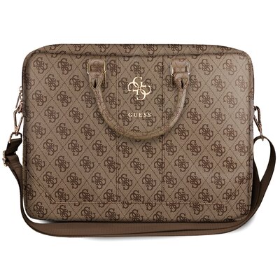 Torba na laptopa GUESS 4G Uptown 16 cali Brązowy