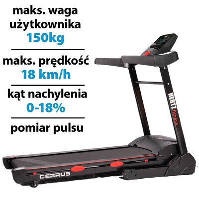 Bieżnia elektryczna HERTZ FITNESS Cerrus 1850W 18km/h