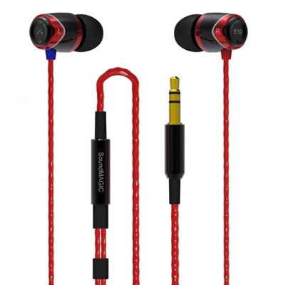 Słuchawki dokanałowe SOUNDMAGIC E10 Czerwono-czarny