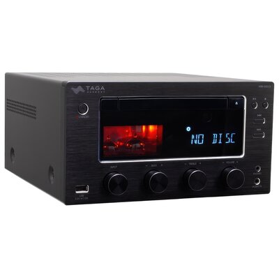 Amplituner Stereo TAGA HARMONY HTR-1000CD V.3 Czarny, Odtw.CD, Bluetooth, Tuner FM/DAB+, wyświetlacz LCD, Budzik