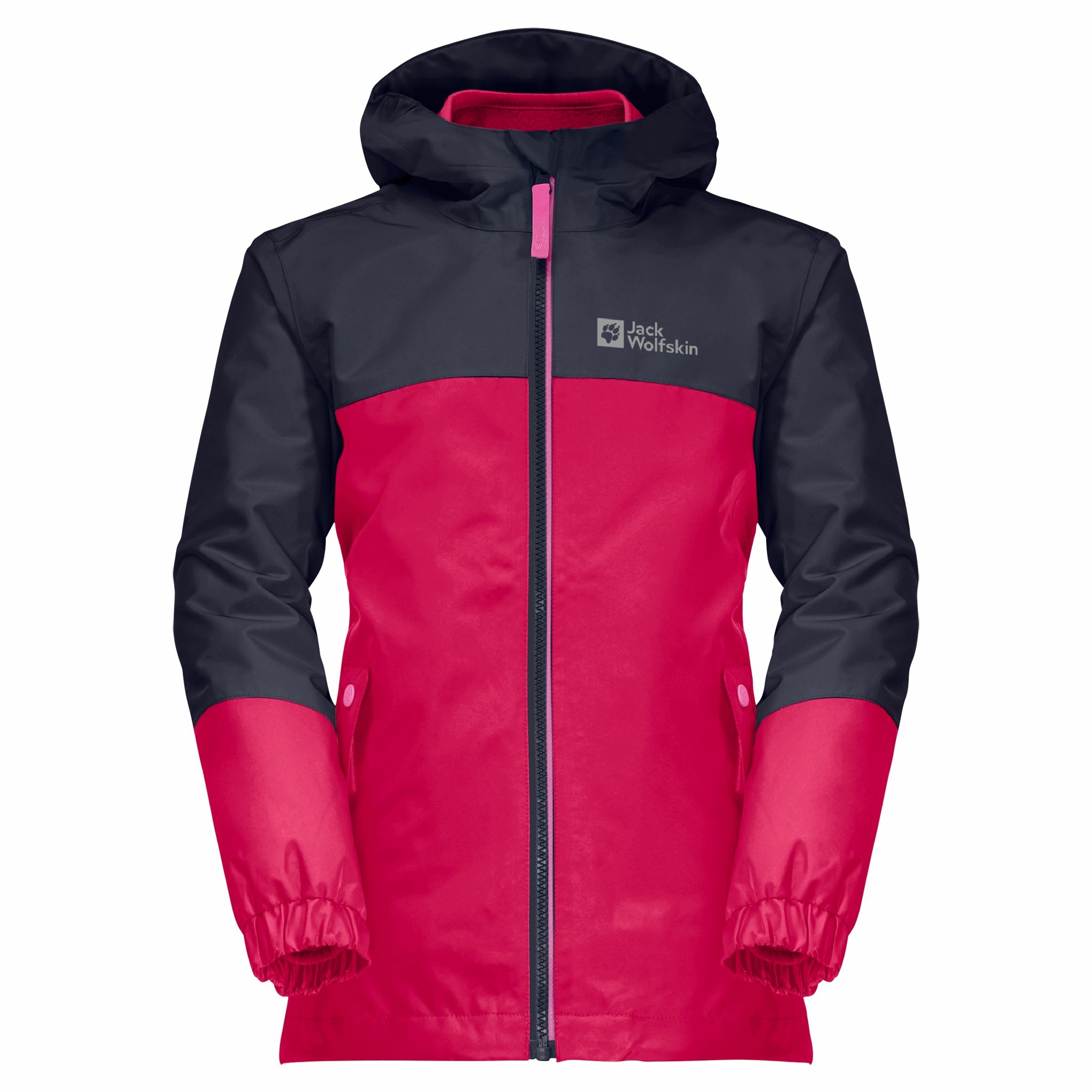 Dziewczęca kurtka zimowa Jack Wolfskin ICELAND 3IN1 JACKET G pink dahlia - 92