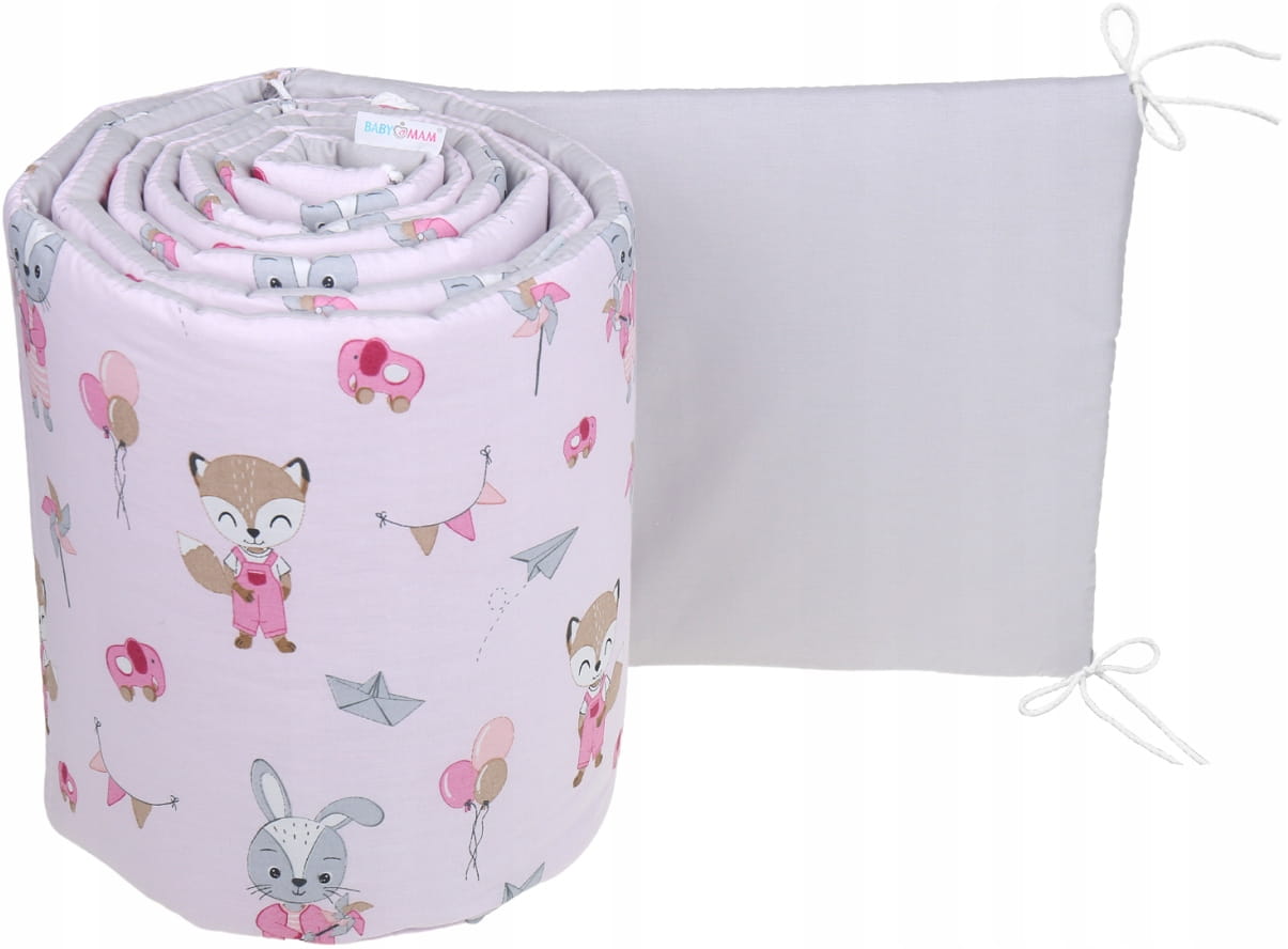 Babymam dwustronny ochraniacz 180x30 do łóżeczka