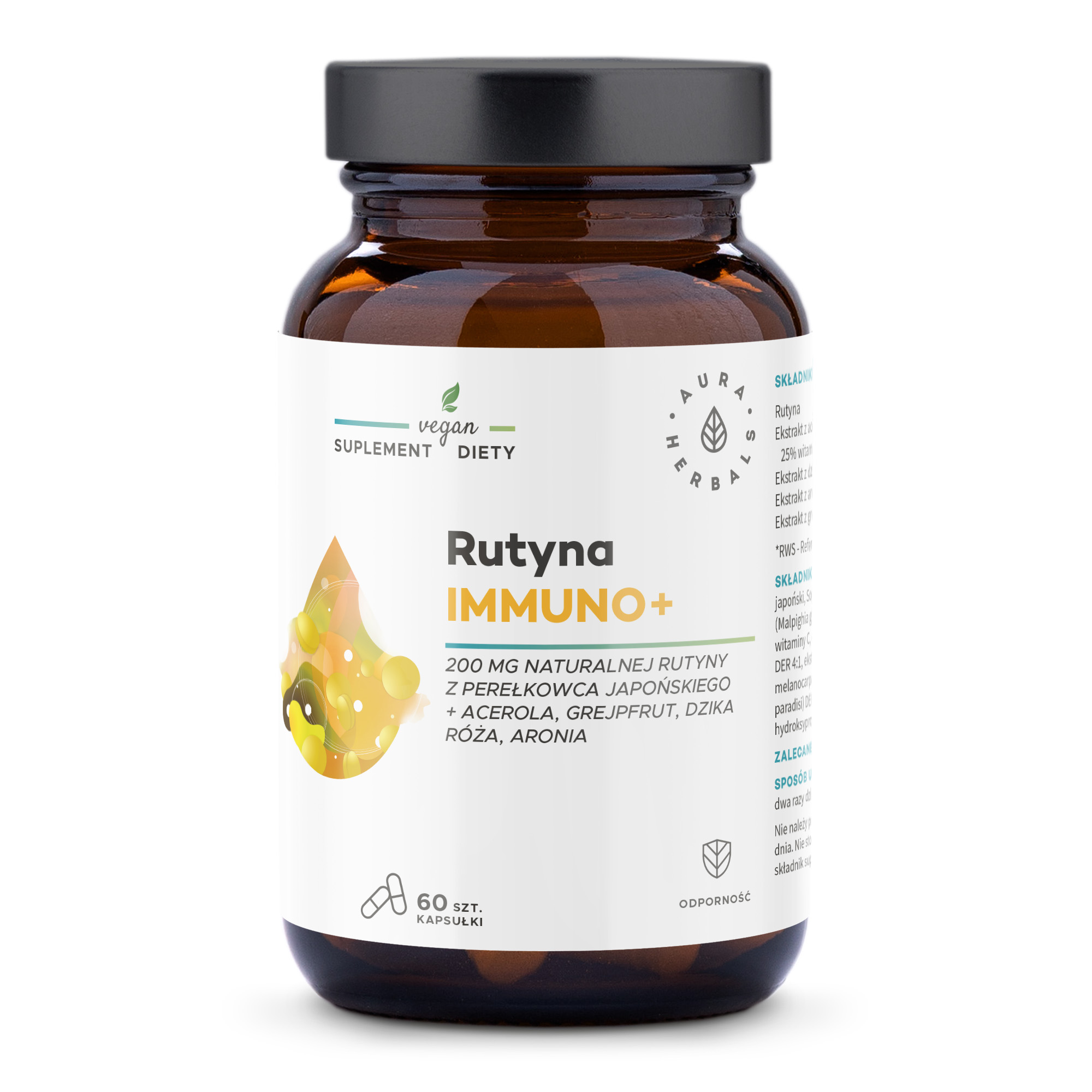 Aura Herbals Rutyna Immuno+ suplement diety, 60 kaps./1 opak.