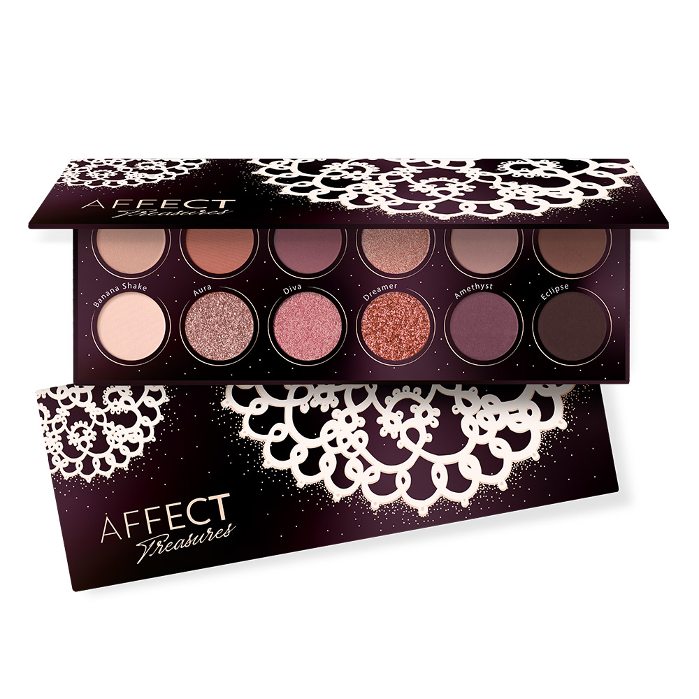 AFFECT Treasures paleta 12 cieni prasowanych, 24 g