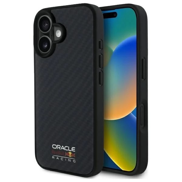 Red Bull Carbon Fiber Shiny Logo MagSafe czarny - etui iPhone 16