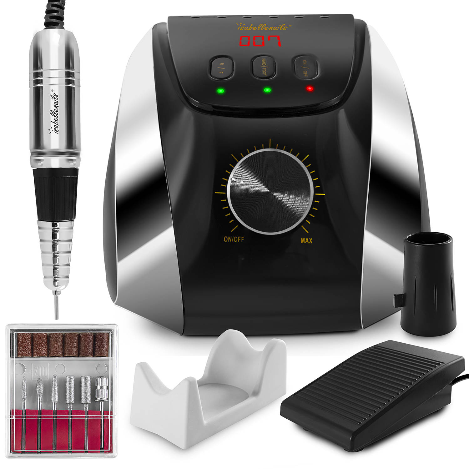 Isabellenails M13 frezarka do paznokci czarna 65W, 1 szt.