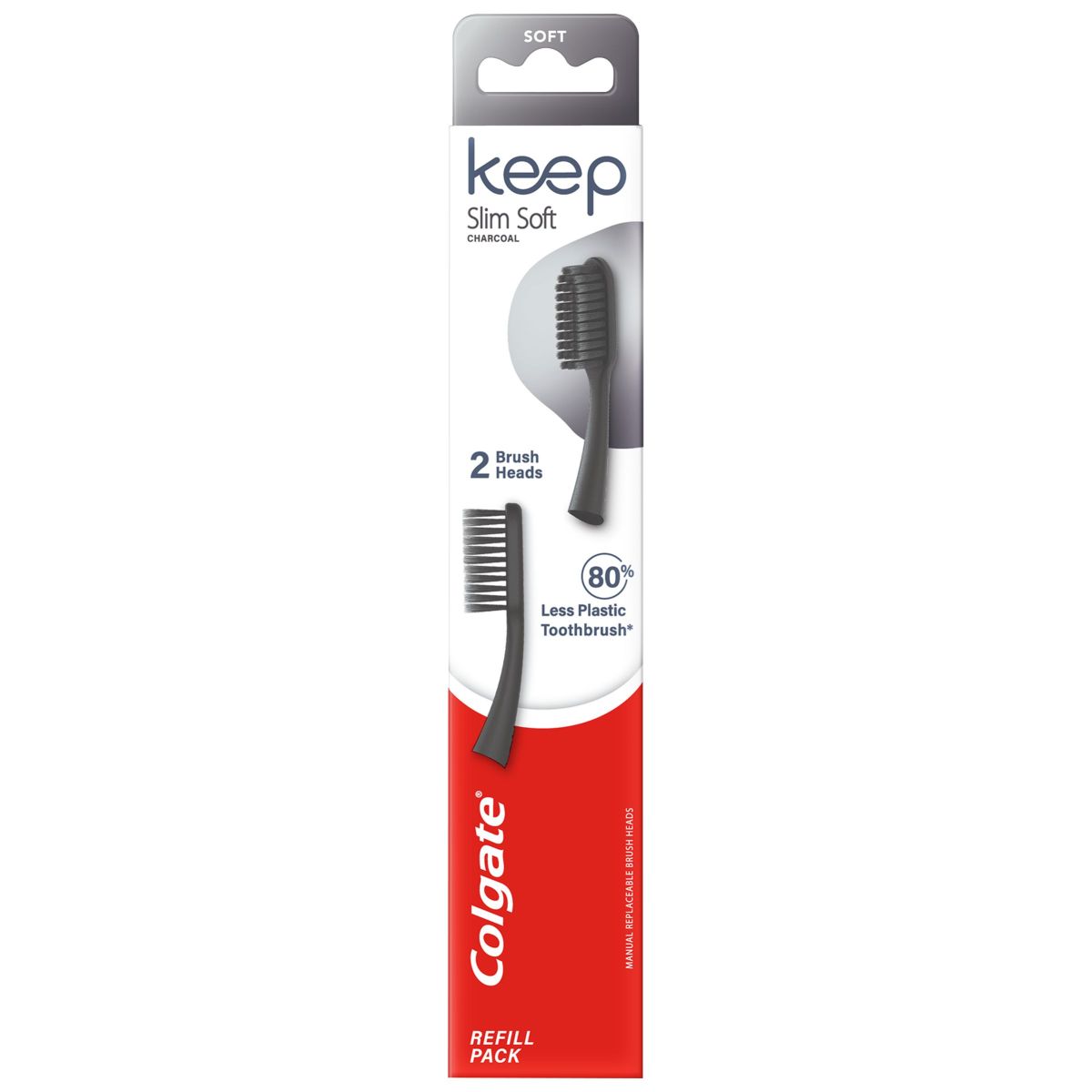 Colgate Keep Slim Soft Charcoal Refill wymienne główki do szczoteczki do mycia zębów, 1 szt.