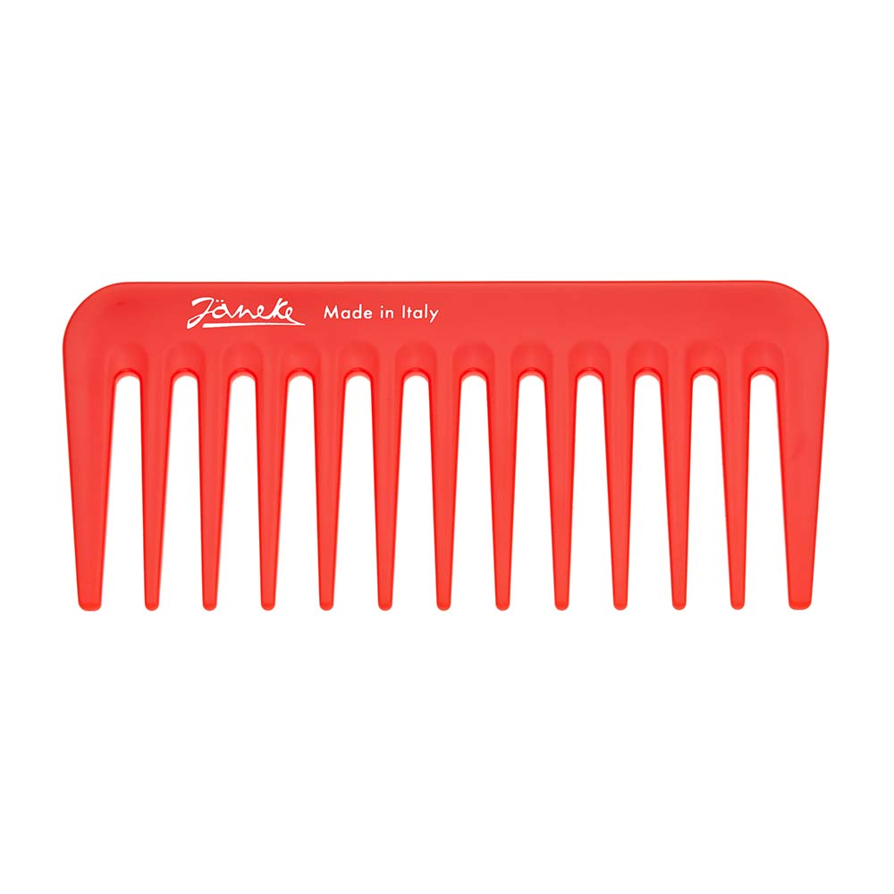 Janeke Mini SuperComb mały grzebień do rozczesywania włosów Czereśniowy Fluo, 1 szt.