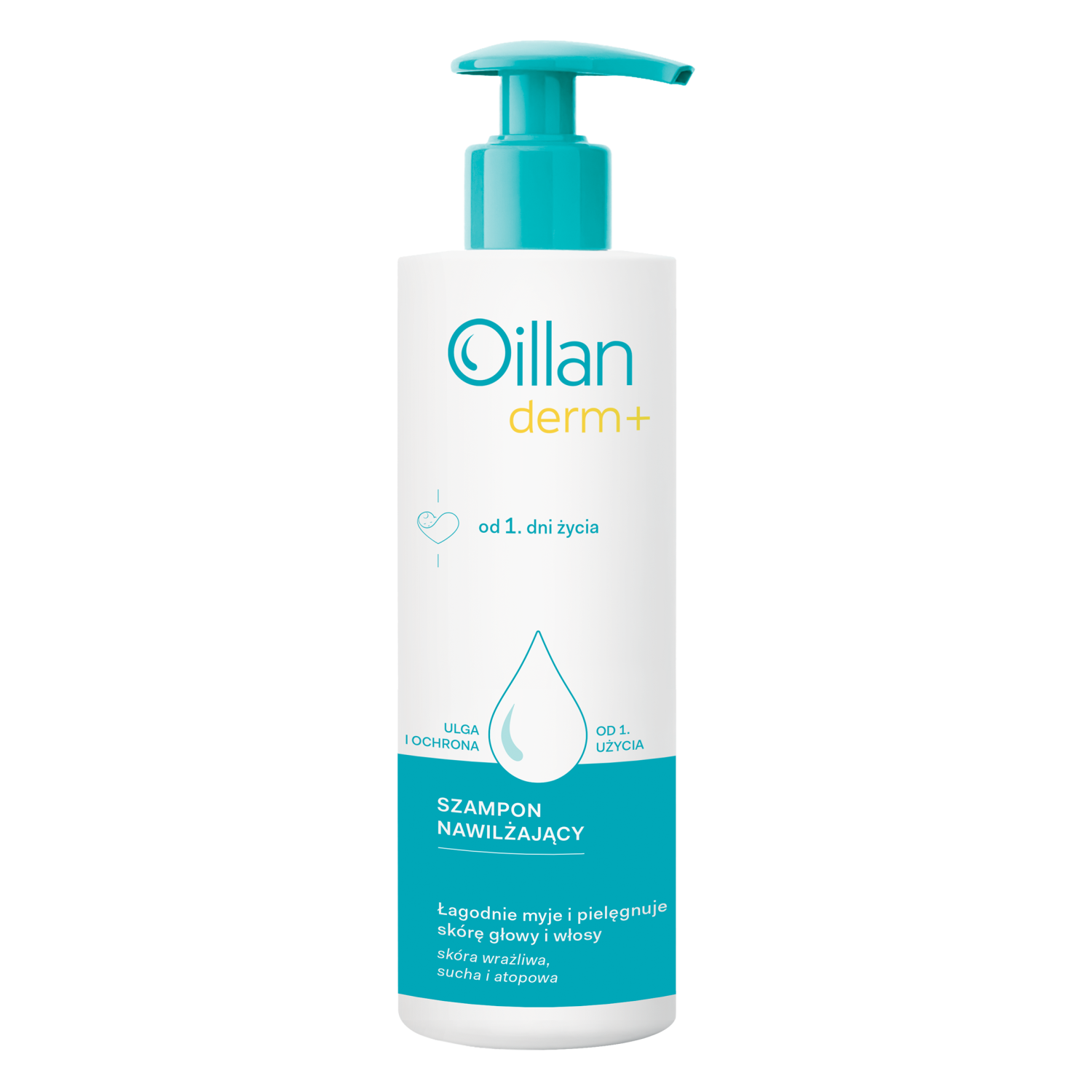 Oillan Derm+ nawilżający szampon do włosów, 180 ml