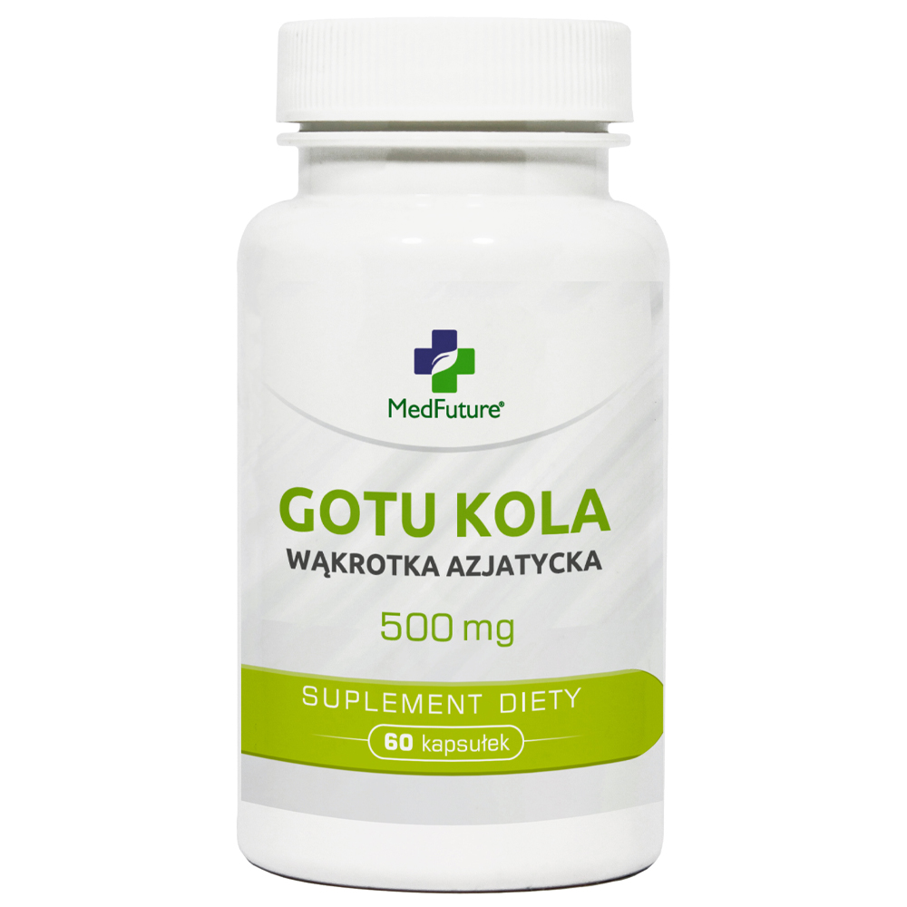 MedFuture  Gotu Kola Wąkrotka Azjatycka 500 mg, 60 kapsułek