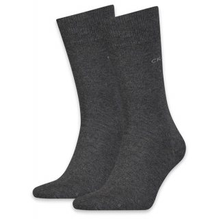 Skarpetki 2 pary Calvin Klein Men Sock 2P Drak Grey Melange 701218631 002 039