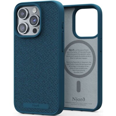 Etui NJORD BY ELEMENTS Fabric Tonal MagSafe do Apple iPhone 15 Pro Max Niebieski