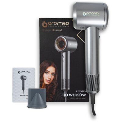 Suszarka OROMED Oro-F9 Sonic Srebrno-szary 1600W