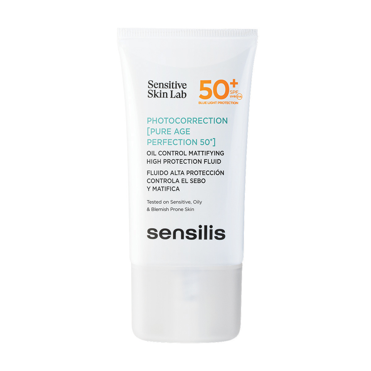 Sensilis Photocorrection [Pure Age] matujący fluid do twarzy regulujący wydzielanie sebum z SPF50+, 40 ml