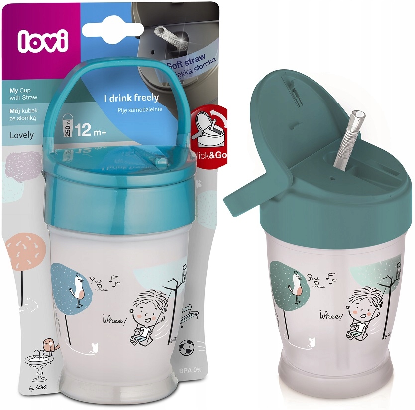 LOVI JUNIOR kubek ze słomką 250 ml