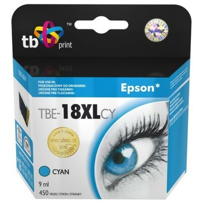 Tusz TB PRINT do Epson T1812 Błękitny 9 ml TBE-18XLCY