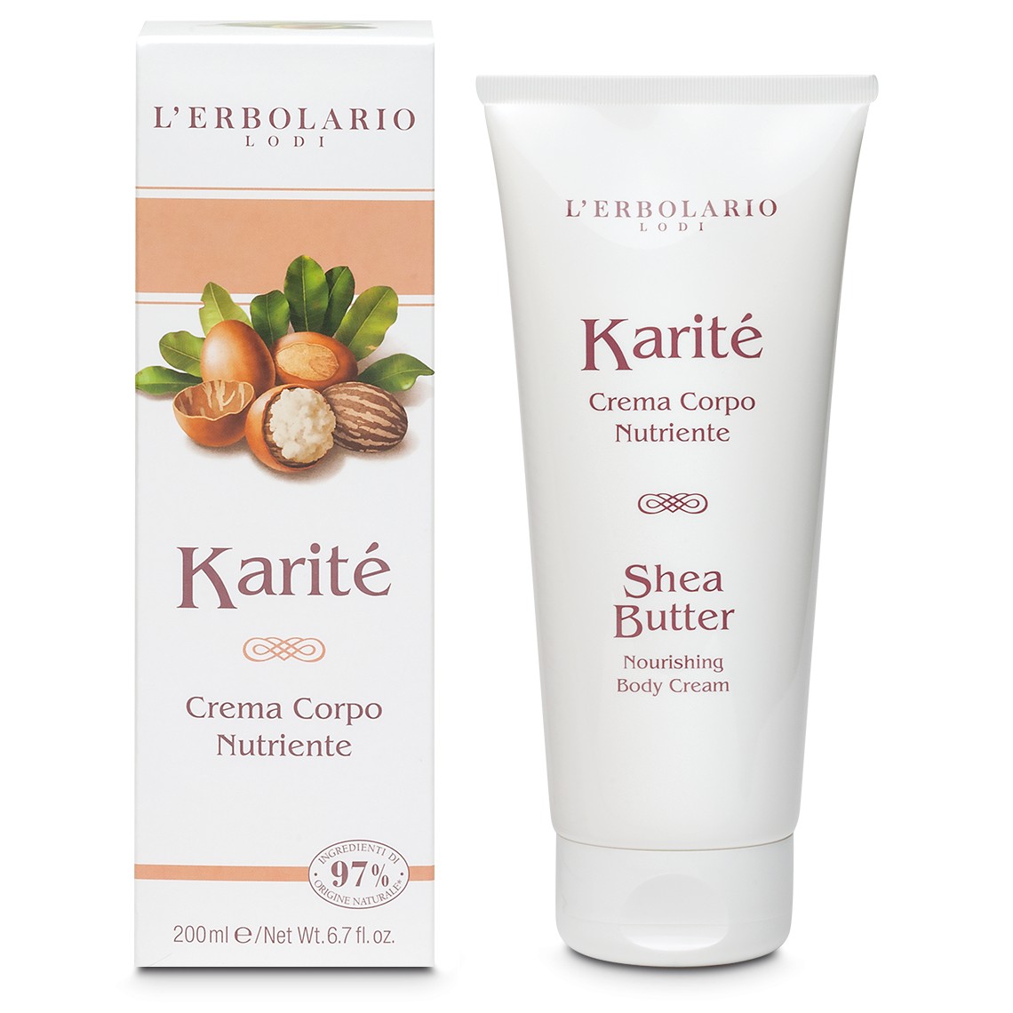 L'Erbolario Karité odżywczy krem do ciała, 200 ml