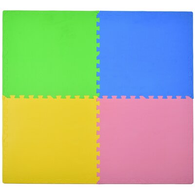 Mata piankowa HUMBI Puzzle 62 x 62 cm (12 elementów) Wielokolorowy