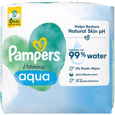 Chusteczki nawilżane PAMPERS Harmonie Aqua (288 szt.)