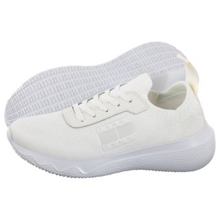 Sneakersy Tommy Hilfiger Tommy Jeans Flexi Contrast Brand Ecru EN0EN02139 YBL