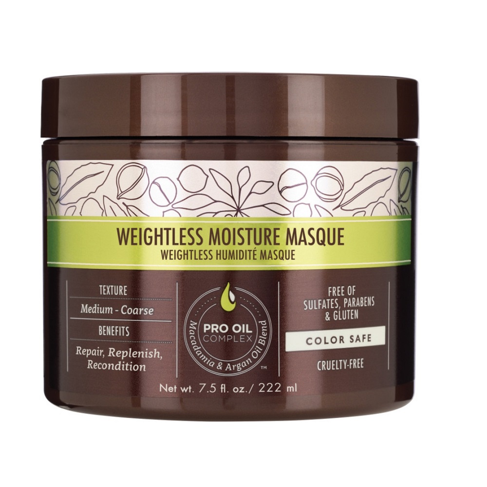 Macadamia Professional Weightless Moisture nawilżająca maska do włosów cienkich, 222 ml