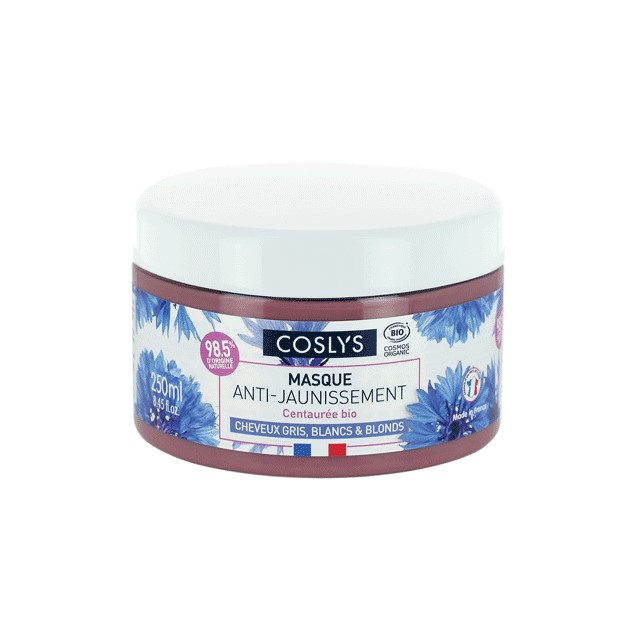 Coslys maska zapobiegajaca żółknięciu do włosów blond i siwych, 250 ml