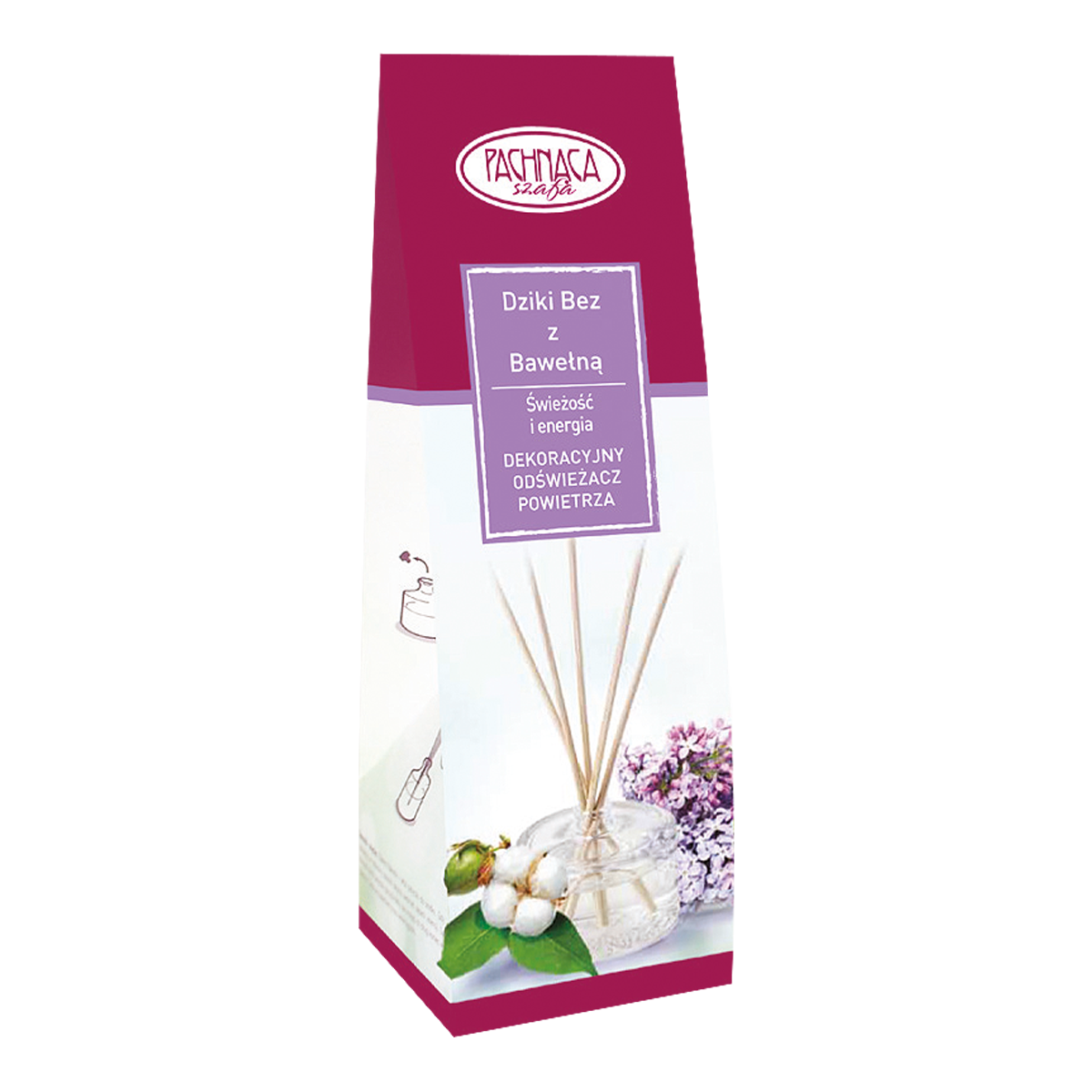 Pachnąca Szafa dyfuzor zapachowy dziki bez, 50 ml