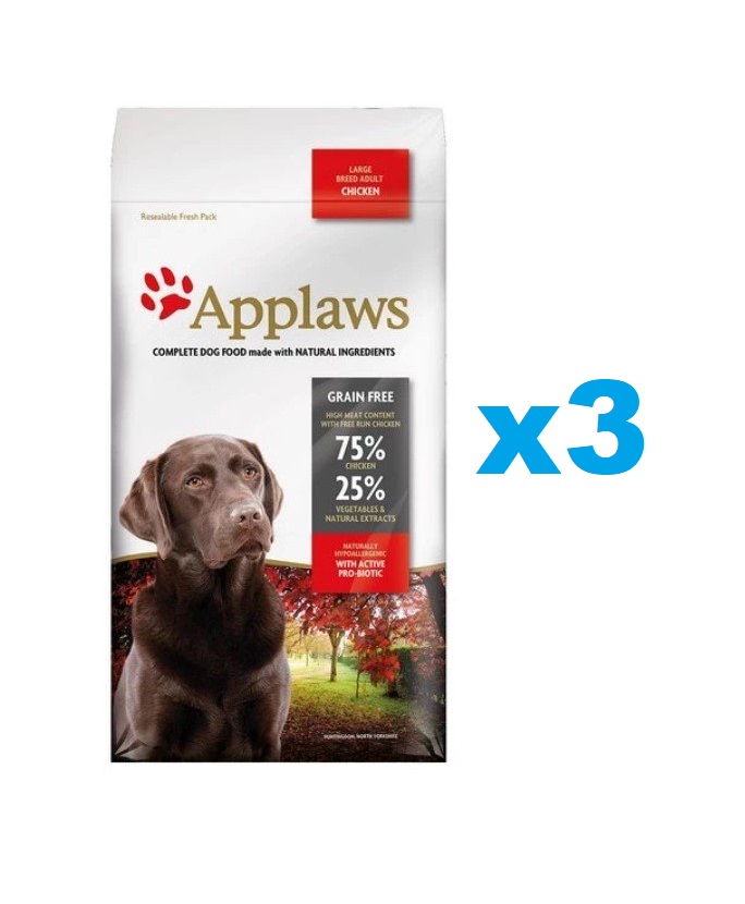 APPLAWS Adult Dog Large Breed Chicken 6 kg (3x2 kg) z kurczakiem dla dorosłych psów dużych ras