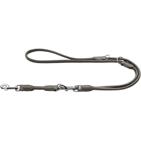 Hunter smycz dla psa przepinana Round & Soft szara