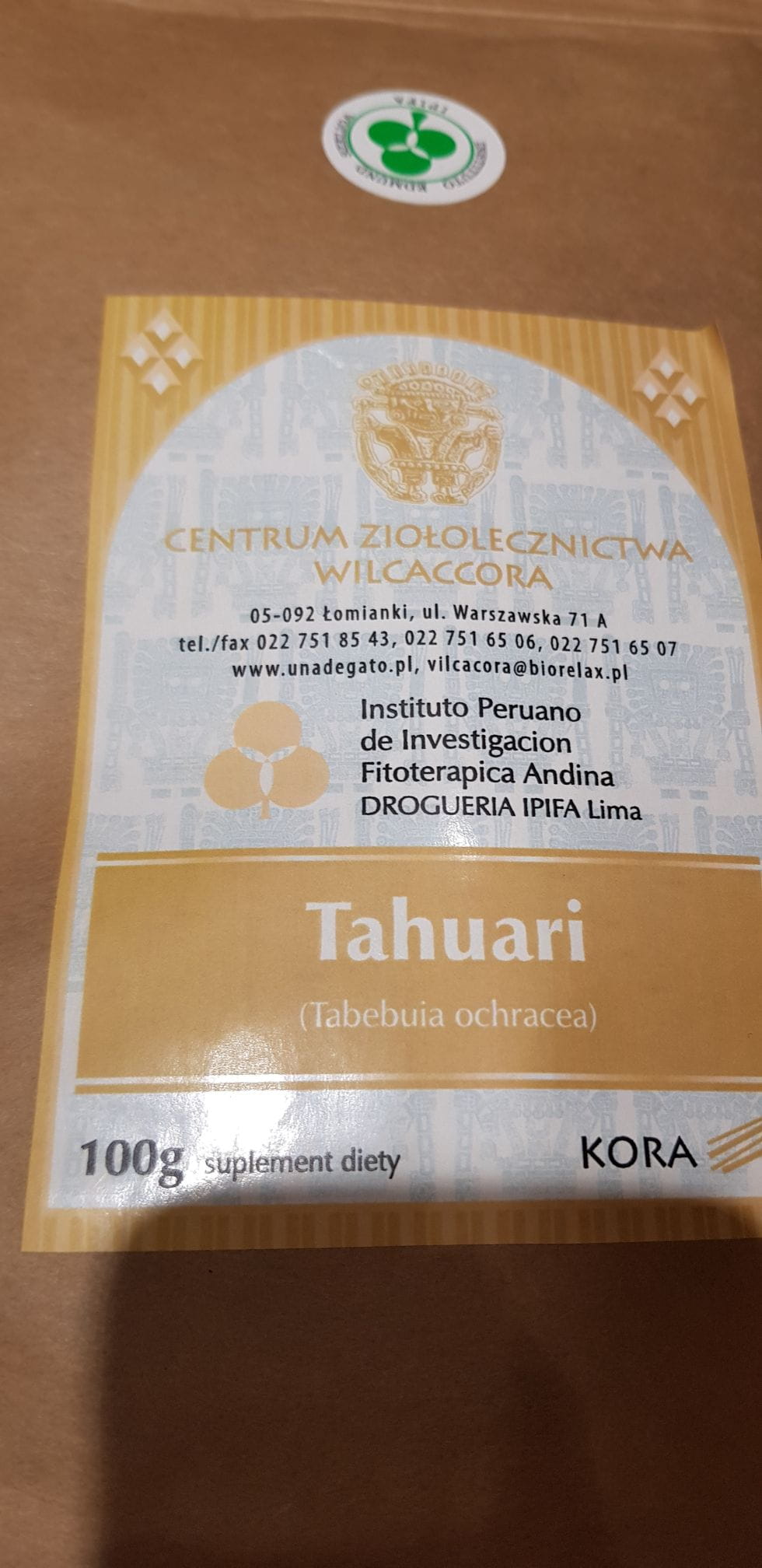 Tahuari 100 g kora (IPIFA)