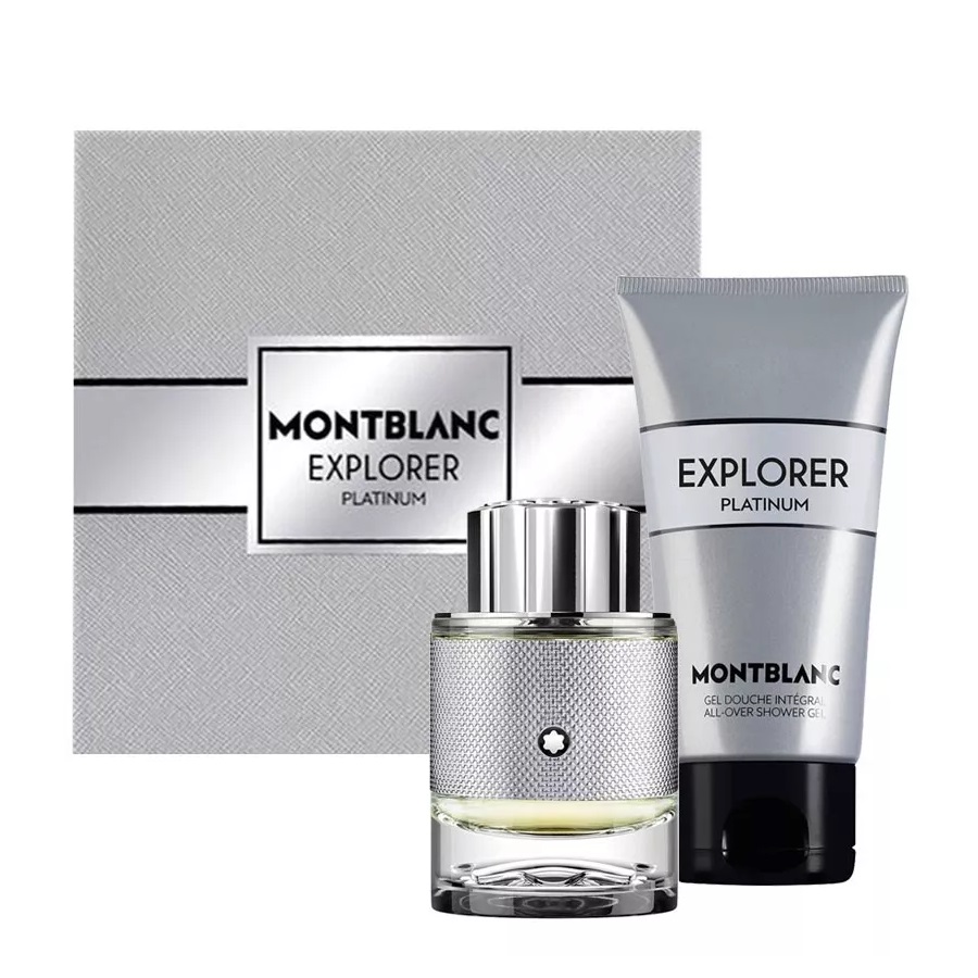 Mont Blanc Explorer Platinum zestaw: woda perfumowana męska, 60 ml + żel pod prysznic, 100 ml