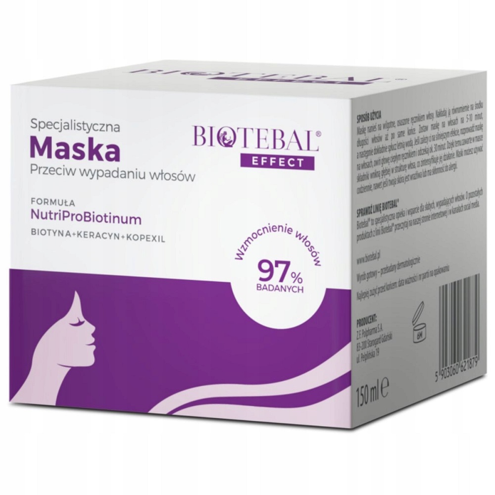 Biotebal Effect specjalistyczna maska przeciw wypadaniu włosów, 150 ml