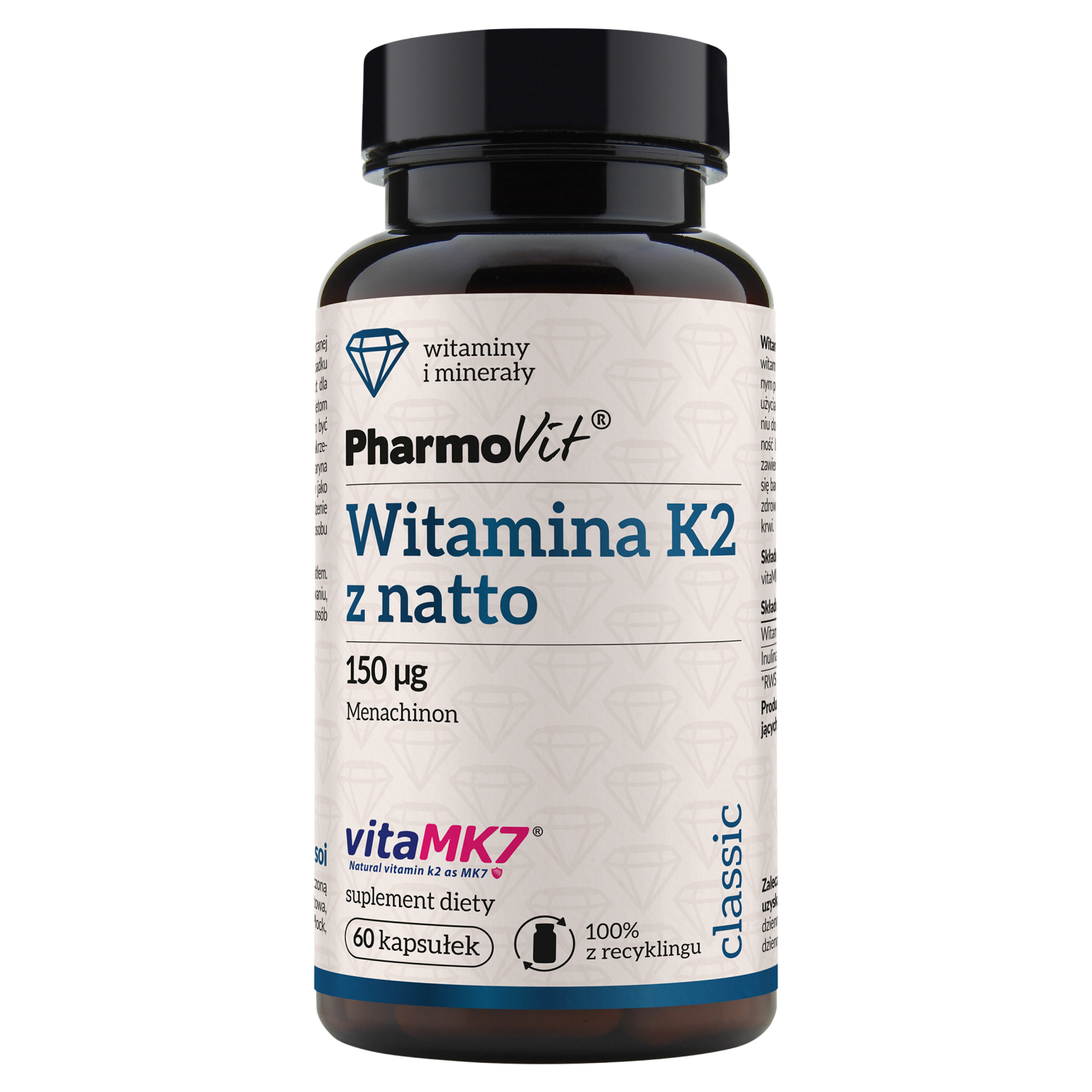 Pharmovit Witamina K2 z Natto 150 UG suplement diety, 60 kaps./1 opak.