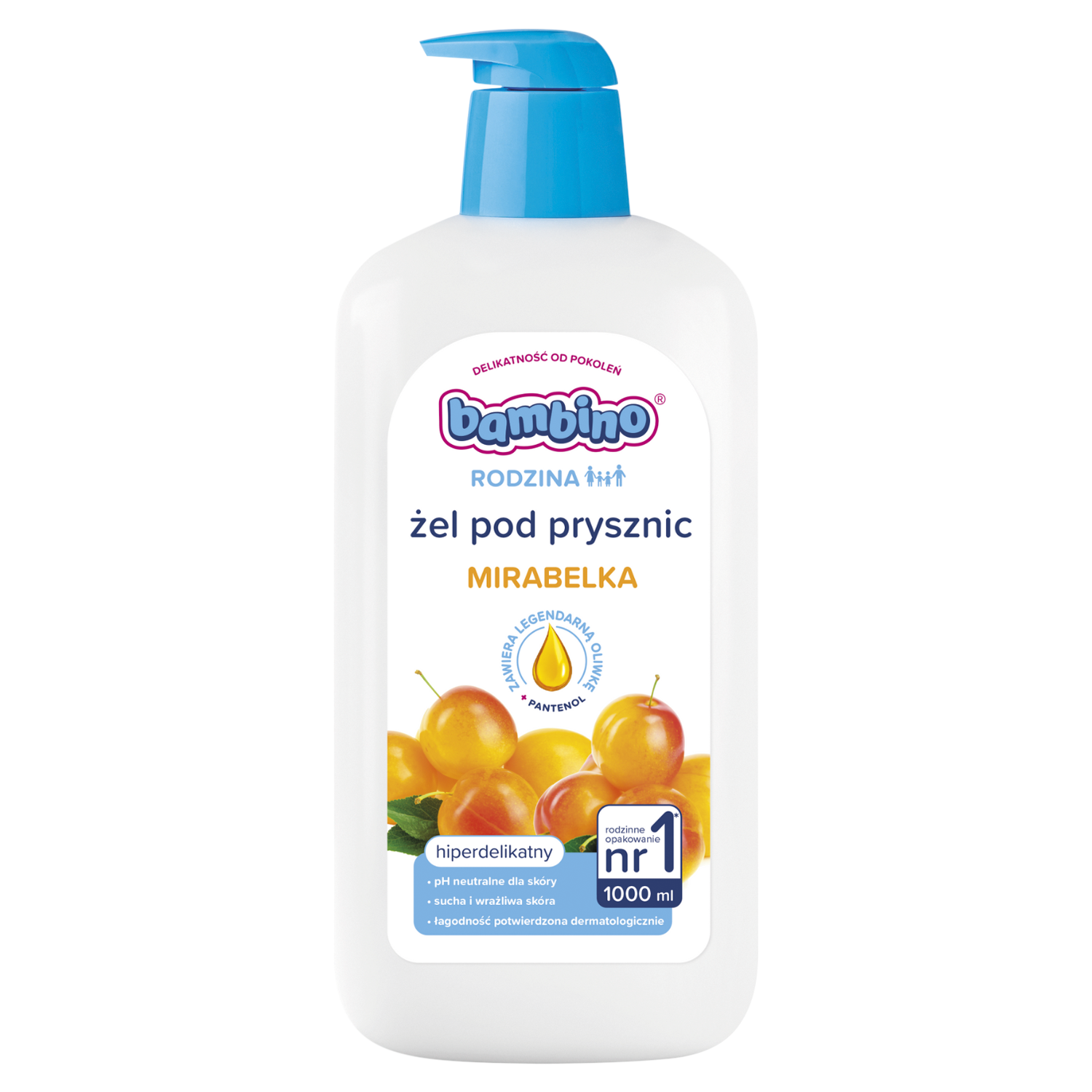 Bambino Rodzina żel pod prysznic o zapachu mirabelki, 1000 ml
