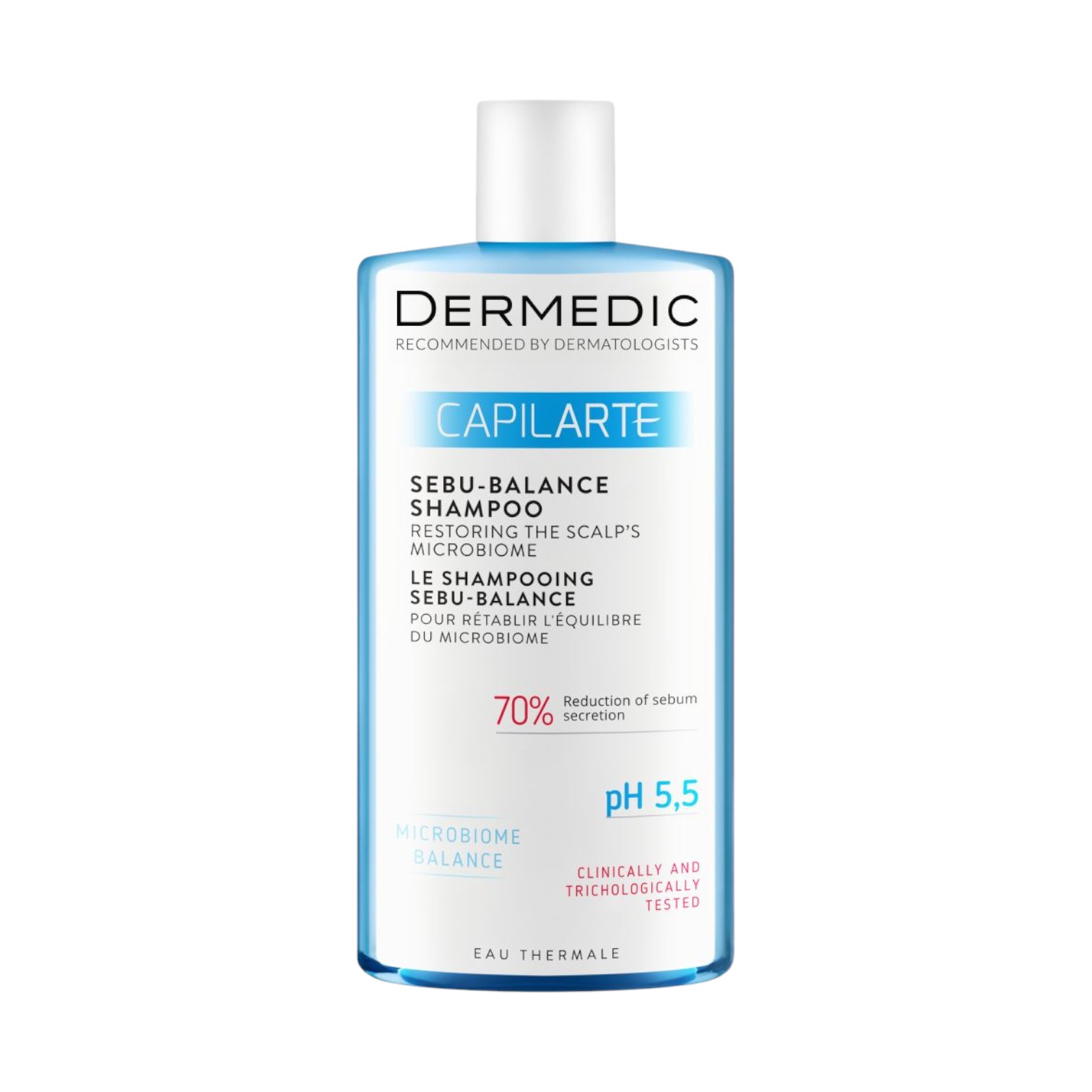 Dermedic Capilarte Sebu-Balance szampon przywracający równowagę mikrobiomu skóry do włosów nadmiernie przetłuszczających się, 300 ml