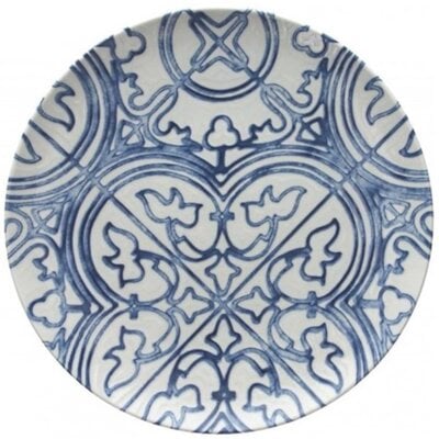 Talerz TOGNANA Maiolica Grigio 31 cm Biało-niebieski