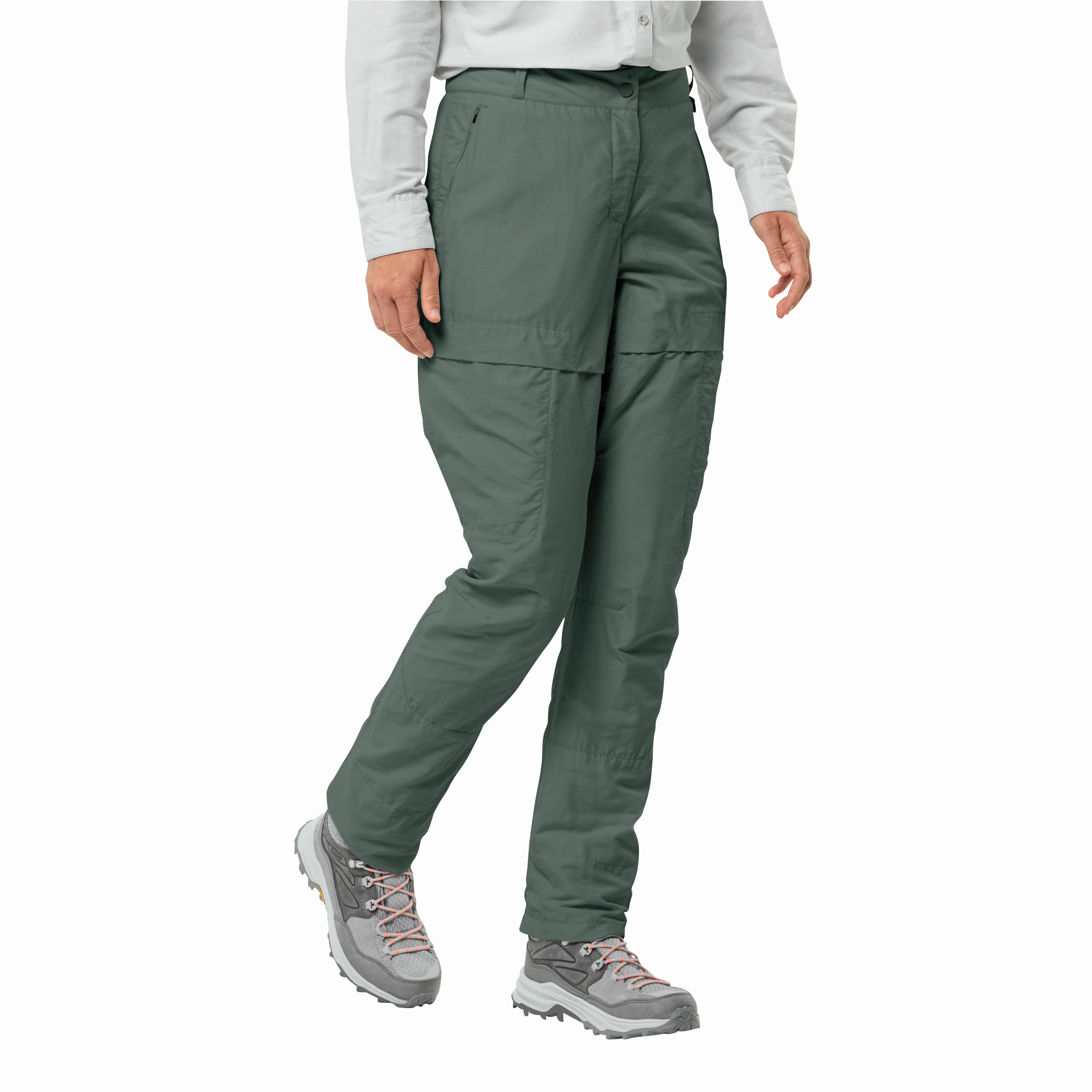 Damskie spodnie trekkingowe Jack Wolfskin BARRIER PANT W hedge green - 40