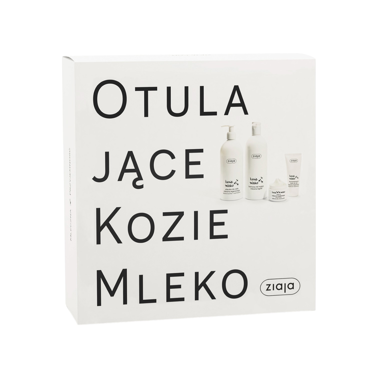 Ziaja Kozie Mleko zestaw: kremowy żel myjący, 500 ml + mleczko do ciała, 400 ml + skoncentrowany krem do rąk i paznokci, 50 ml + odżywczo-wygładzaj...