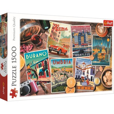Puzzle TREFL Premium Quality Podróże po Europie 26199 (1500 elementów)