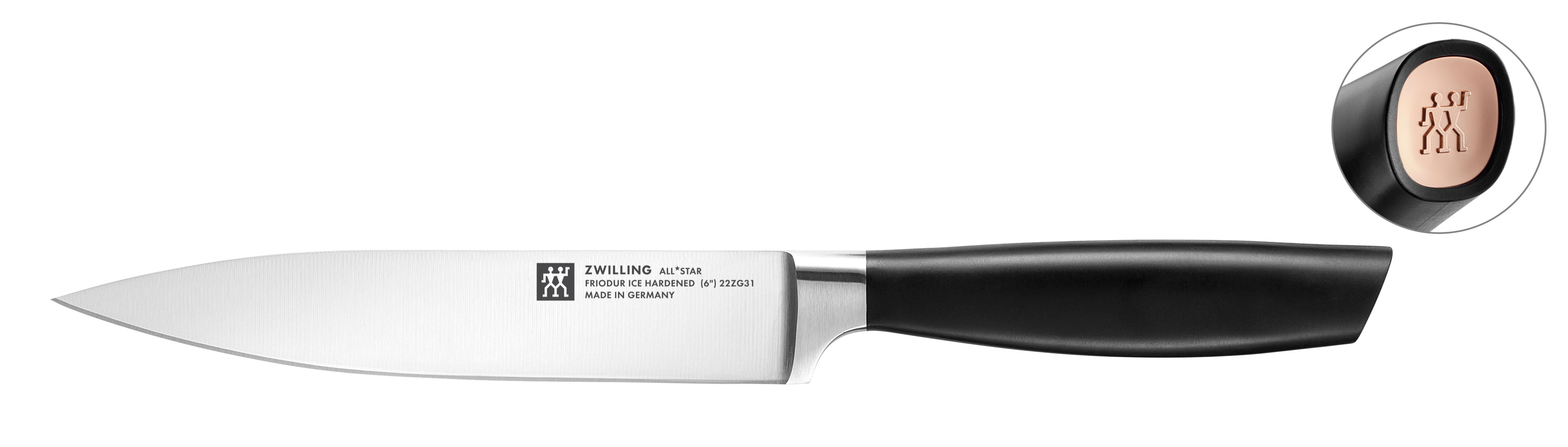 Zwilling - Nóż do wędlin 16 cm All Star Różowe złoto
