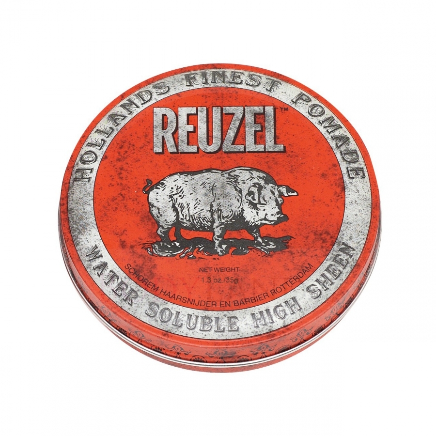 Reuzel Red Water Soluble High Sheen mocno nabłyszczająca i średnio utrwalająca pomada do włosów, 35 g