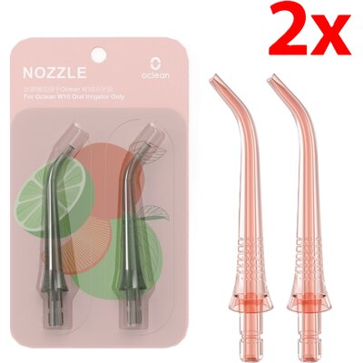 Oryginalna końcówka do irygatora OCLEAN W10 Różowy (2 szt.) (Dokładna higiena jamy ustnej)