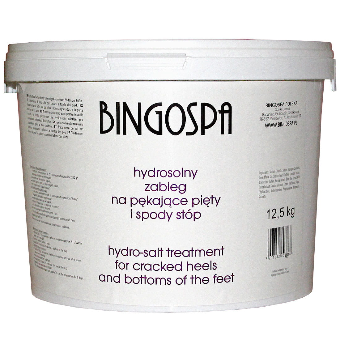 Bingospa hydrosolny zabieg na pękające pięty i spody stóp, 12,5 kg