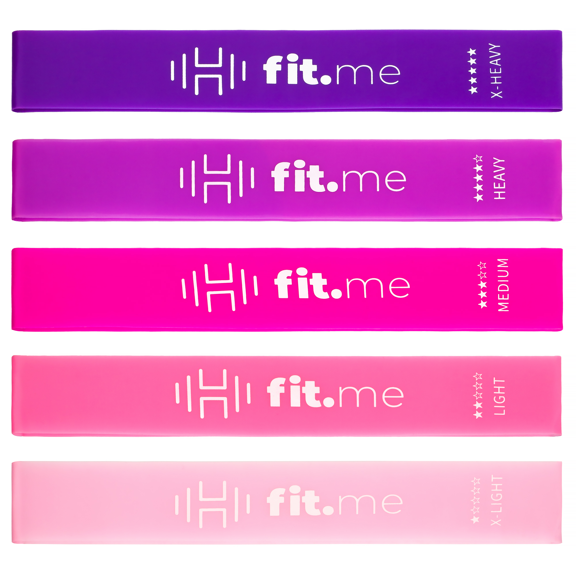 Fit.me zestaw: taśmy mini band różowe, 5 szt./1 opak.