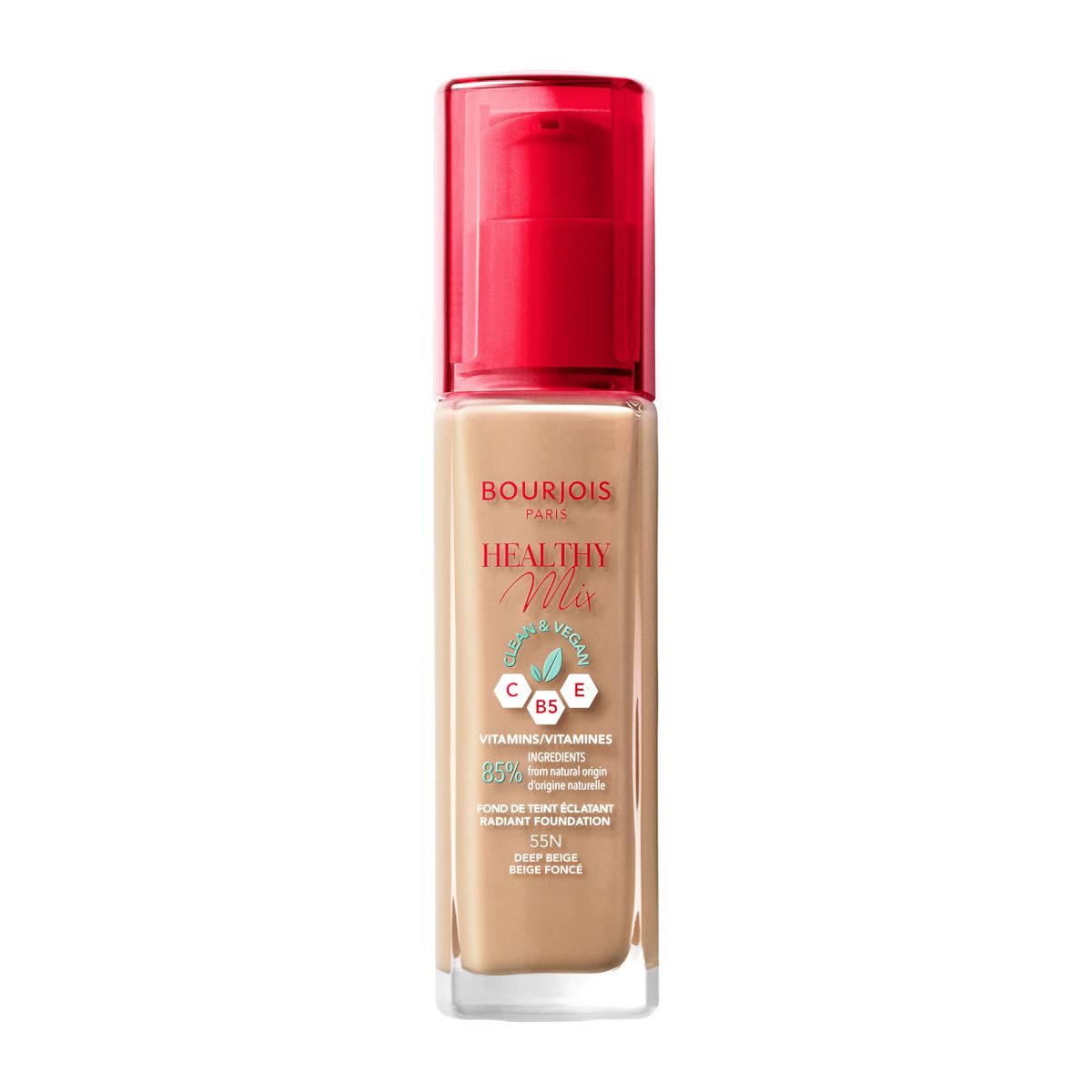 Bourjois Healthy Mix Clean wegański podkład rozświetlający 55 deep beige, 30 ml