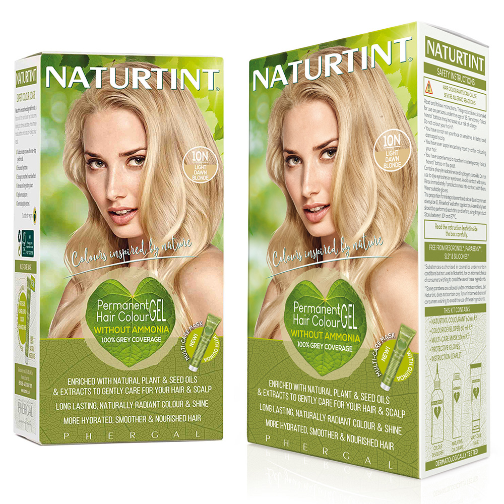 Naturtint zestaw: farba do włosów 10N jasny słoneczny blond, 2x179 ml