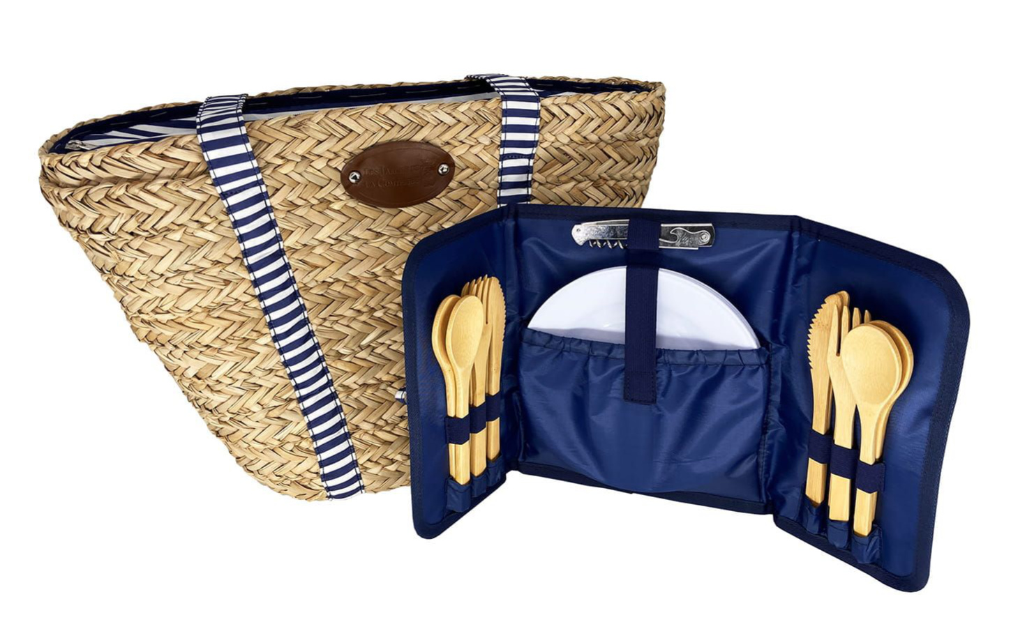 Les Jardins de la Comtesse - Torba plażowa Riviera 4 os. Biało-niebieska