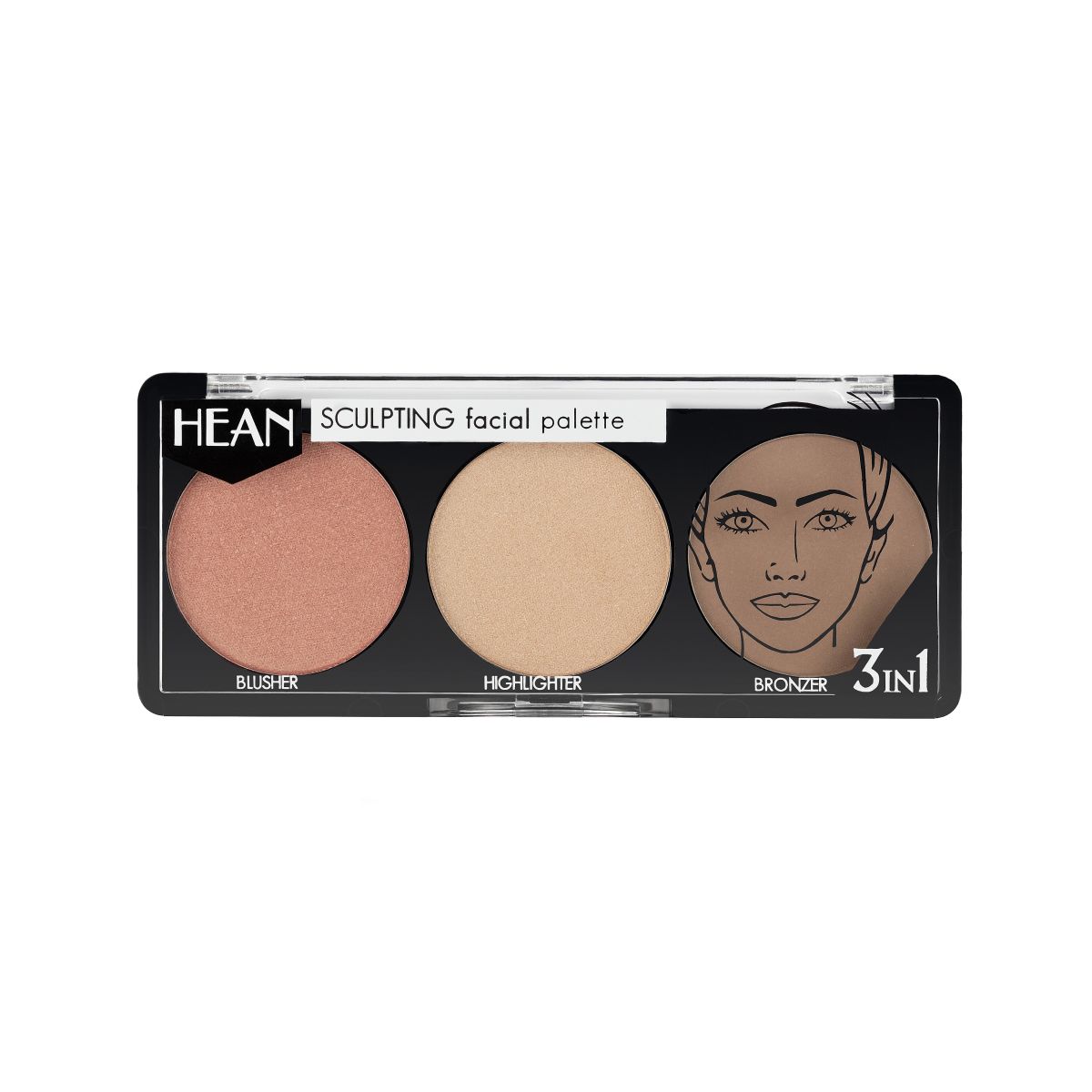 Hean Sculpting paleta do konturowania twarzy, 10,5 g