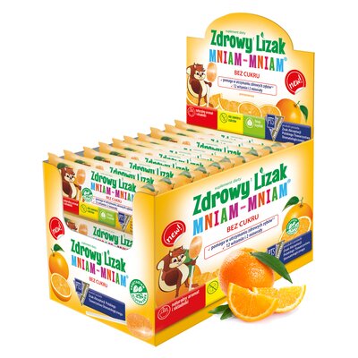 Lizak MNIAM-MNIAM Pomarańczowy (40 szt.)