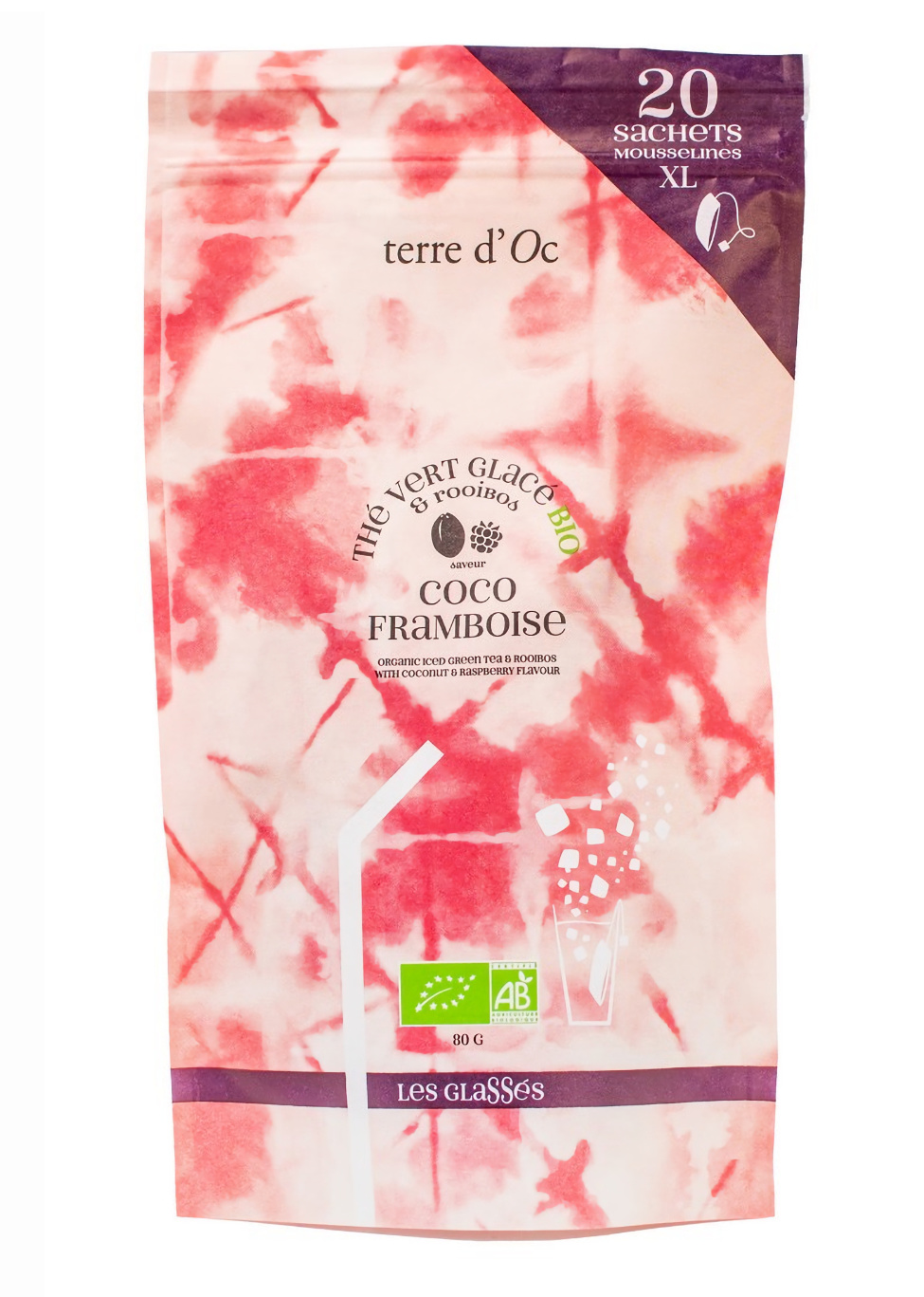 Terre d'Oc - Herbata mrożona 20 x 4 g Iced Coco Framboise